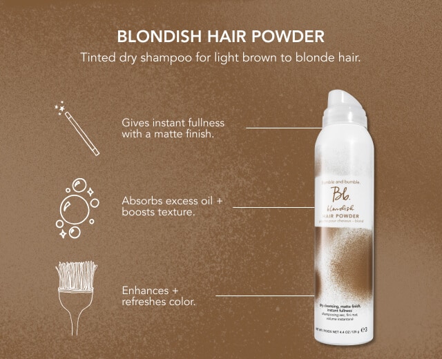 Shampoing sec teinté en poudre pour cheveux blonds